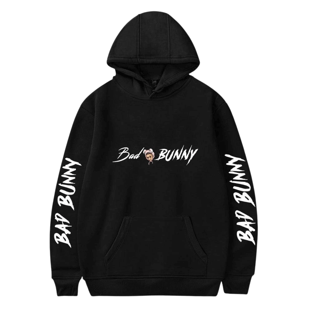 Bad Bunny Hoodie Black