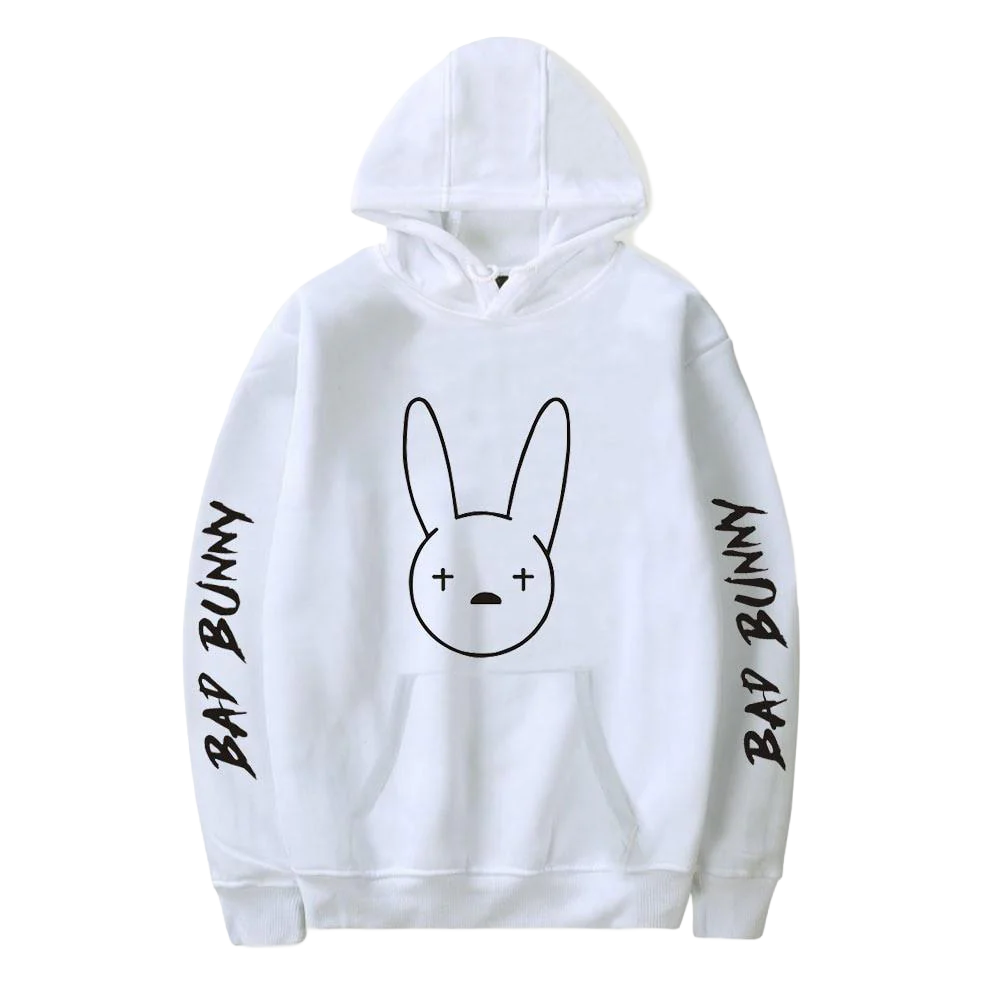 Bad Bunny Shadow Hoodie White