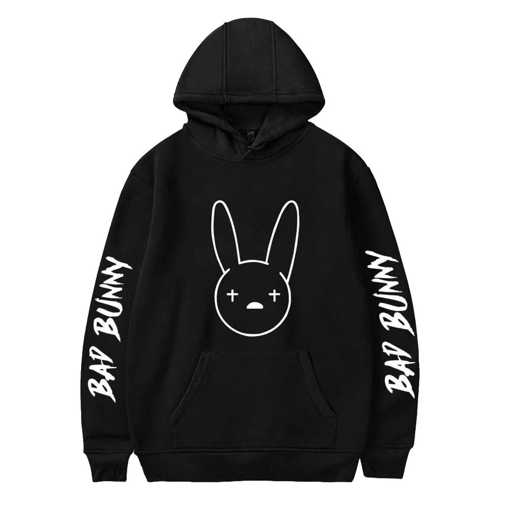 Bad Bunny Shadow Hoodie Black