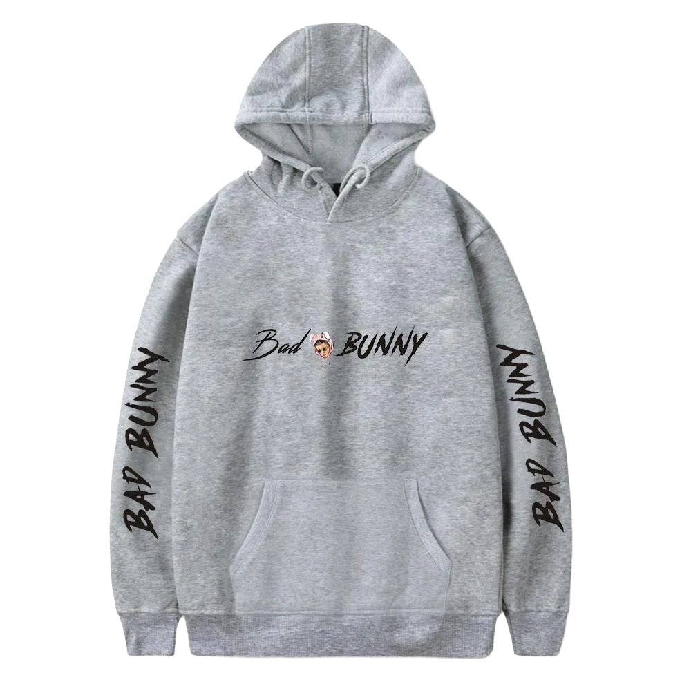 Bad Bunny Hoodie Grey