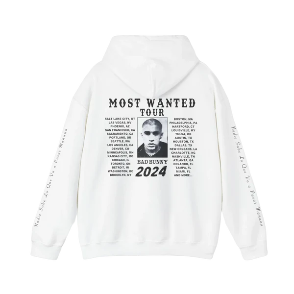 Signature Mugshot Tour Dates Hoodie White