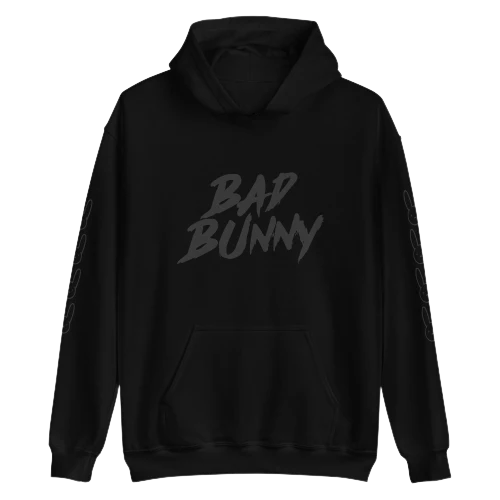 Bad Bunny Hoodie Black