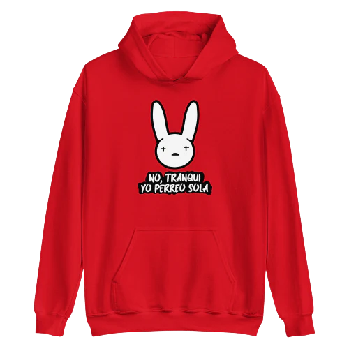 Yo Perreo Sola Hoodie Red