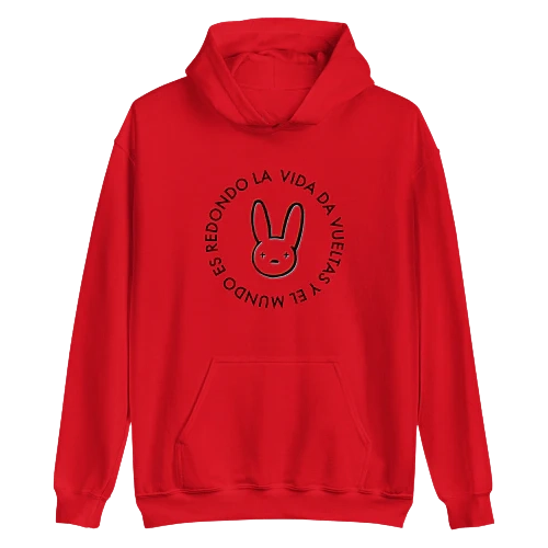 Es Redondo La Vida Da Hoodie Red