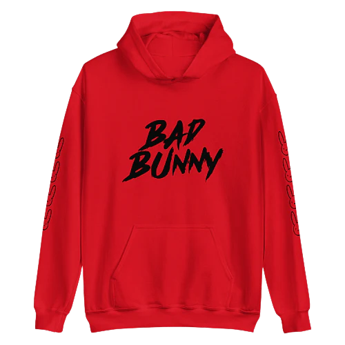 Bad Bunny Hoodie Red