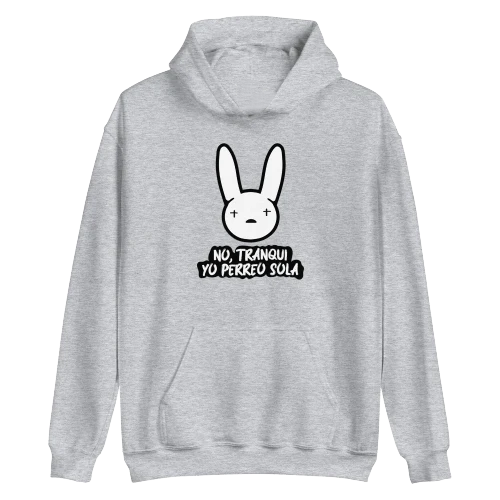 Yo Perreo Sola Hoodie Grey