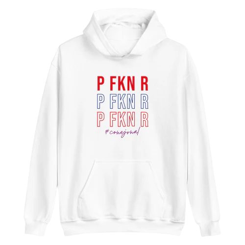 P FKN R (Bad Bunny) Hoodie White