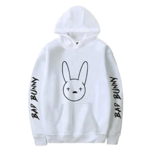 Bad Bunny Shadow Hoodie White