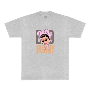 Face Printed T-Shirt Grey