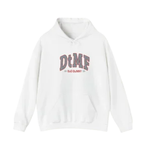 Red White Embroidery Hoodie