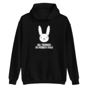 Yo Perreo Sola Hoodie Black