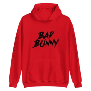 Bad Bunny Hoodie Red