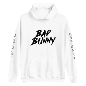 Bad Bunny Hoodie White