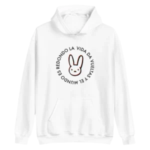 Es Redondo La Vida Da Hoodie White