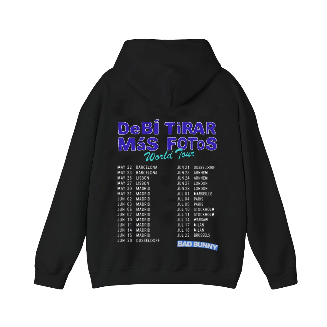 DTMF Tour Merch – World Tour Plátano Black Hoodie