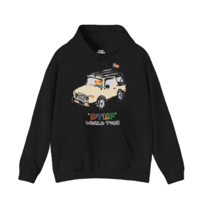 DTMF Tour Merch – World Tour Jeep Black Hoodie