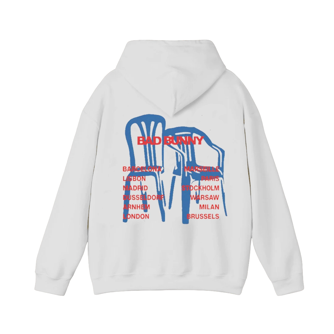 DTMF Tour Merch – World Tour Chairs White Hoodie - Image 2