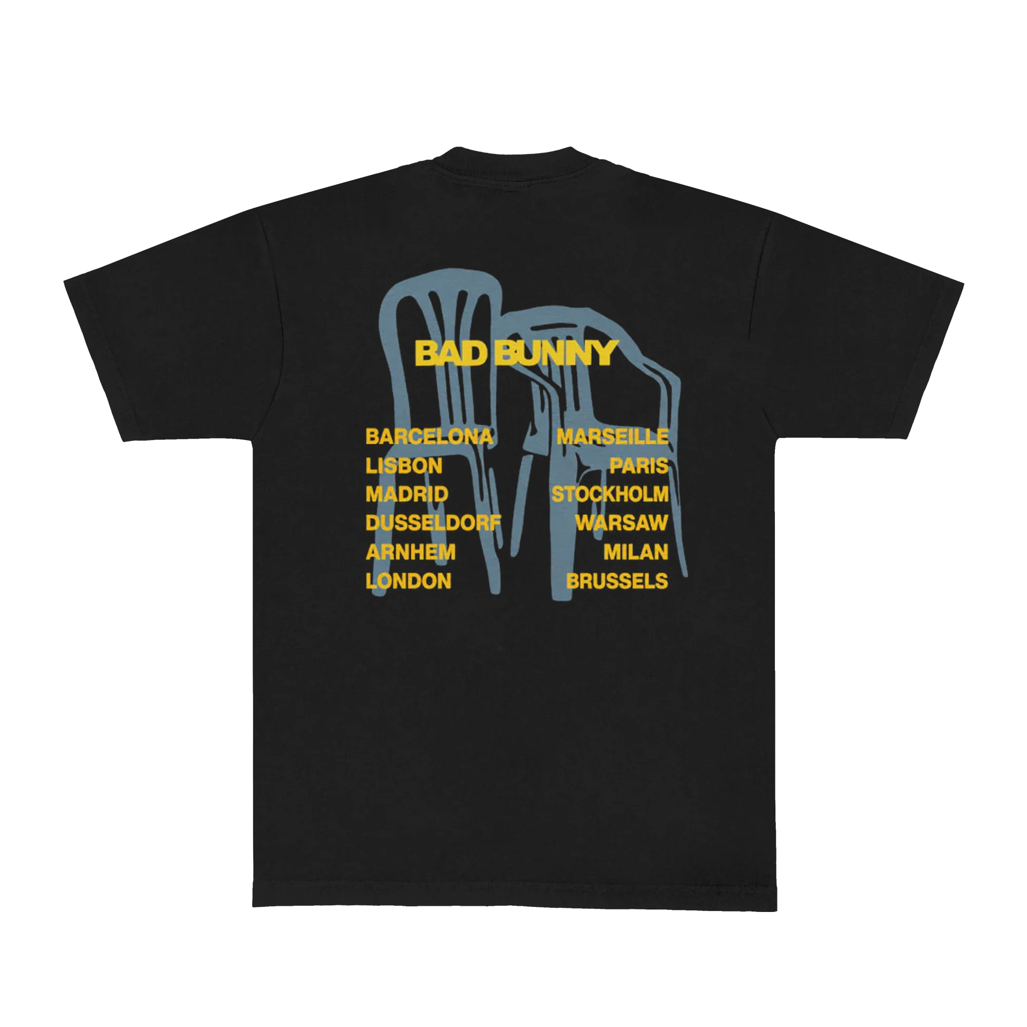 DTMF Tour Merch - World Tour Chairs Black Tee